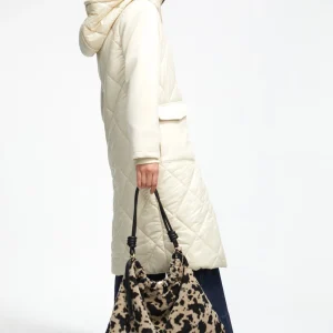 Lola Casademunt Animal Print | Bolsos Shopper<Bolso tejido animal CRUDO-NEGRO
