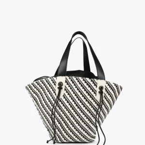 Lola Casademunt Bolsos | Baño<Bolso tipo cesta en efecto rafia NEGRO-CRUDO