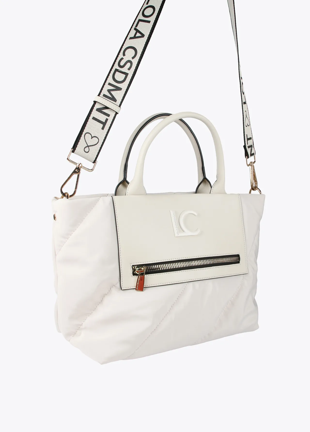 bolso_tipo_shooper_acolchado_1-1.webp Lola Casademunt Bolsos<Bolso tipo shooper acolchado NEGRO