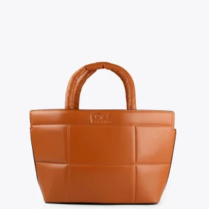 Lola Casademunt Bolsos<Bolso tipo shopper acolchado CAMEL