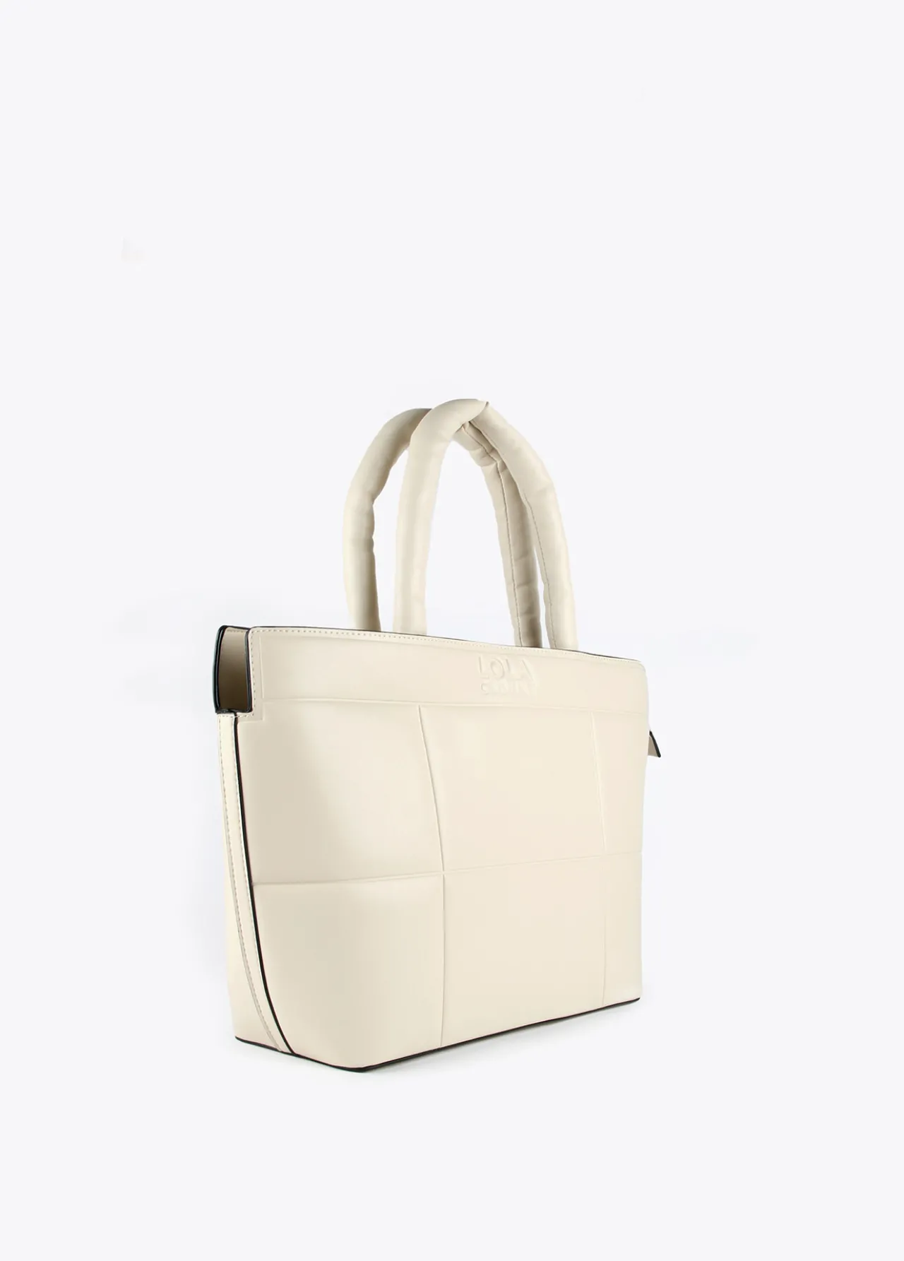 bolso_tipo_shopper_acolchado_0.webp Lola Casademunt Bolsos<Bolso tipo shopper acolchado CAMEL