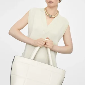 Lola Casademunt Bolsos<Bolso tipo shopper acolchado CAMEL