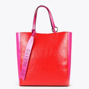 Lola Casademunt Bolsos<Bolso tipo shopper bicolor ROJO