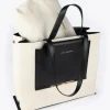 Lola Casademunt Bolsos<Bolso tipo shopper bicolor CRUDO-NEGRO