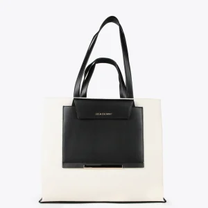 Lola Casademunt Bolsos<Bolso tipo shopper bicolor CRUDO-NEGRO