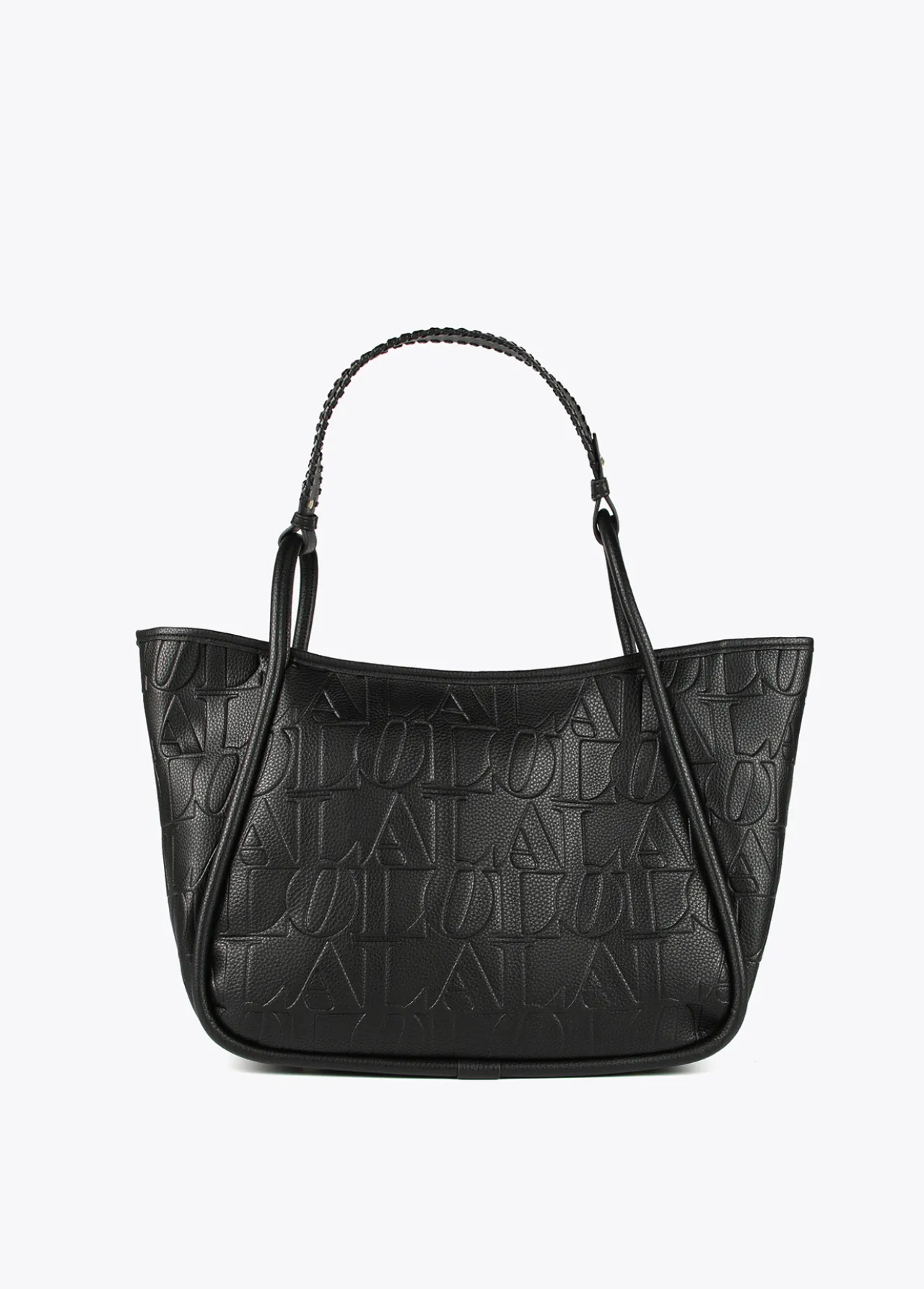 bolso_tipo_shopper_grabado_6.webp Lola Casademunt Bolsos<Bolso tipo shopper grabado NEGRO