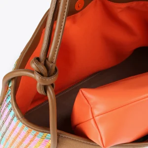 Lola Casademunt Bolsos<Bolso tipo shopper multicolor MARRON-NARANJA