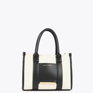 Lola Casademunt Bolsos<Bolso tipo shopper pequeño CRUDO-NEGRO
