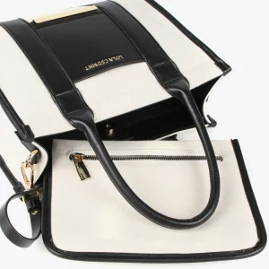 Lola Casademunt Bolsos<Bolso tipo shopper pequeño CRUDO-NEGRO