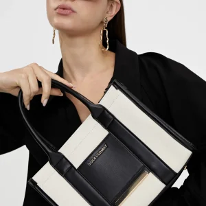 Lola Casademunt Bolsos<Bolso tipo shopper pequeño CRUDO-NEGRO