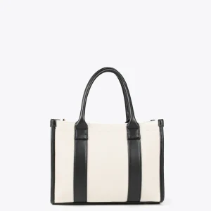 Lola Casademunt Bolsos<Bolso tipo shopper pequeño CRUDO-NEGRO