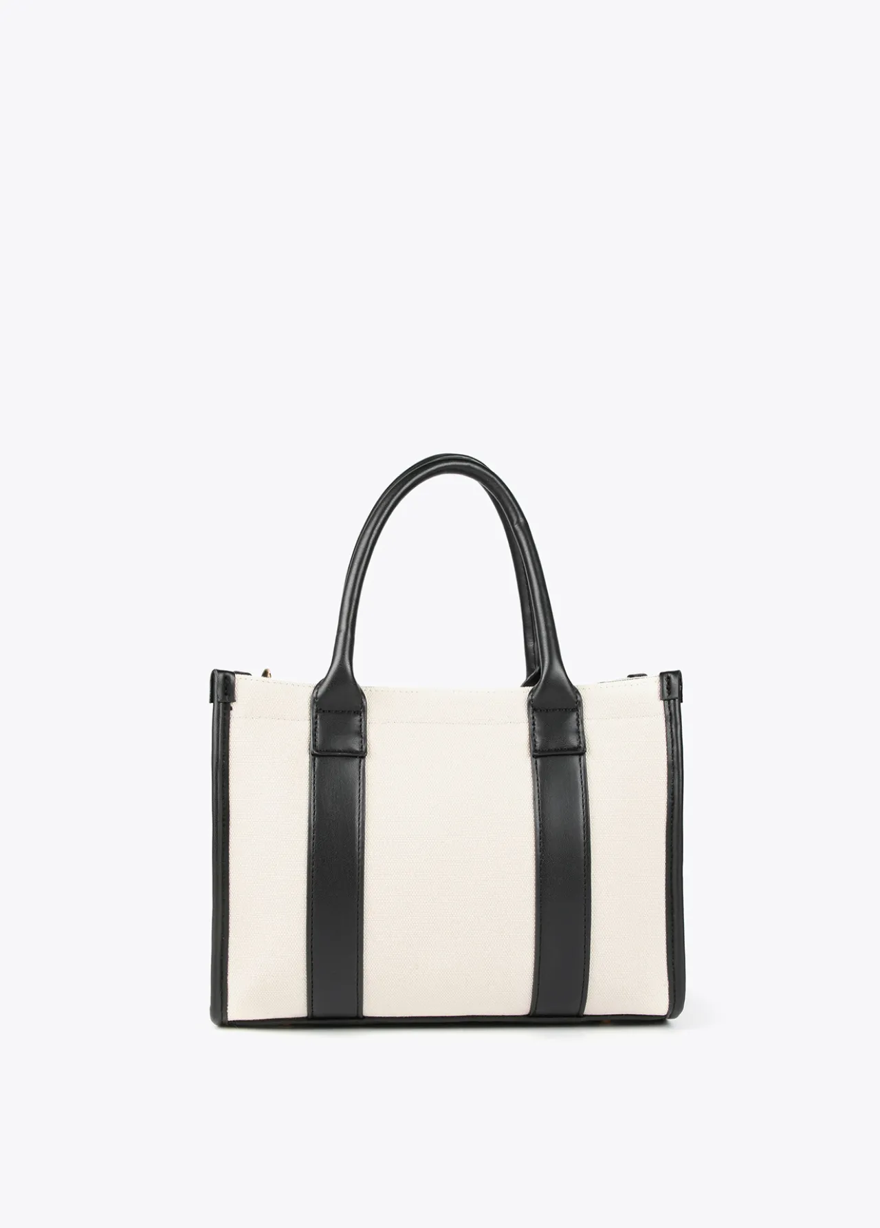 bolso_tipo_shopper_pequeo_5.webp Lola Casademunt Bolsos<Bolso tipo shopper pequeño CRUDO-NEGRO