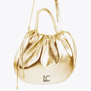 Lola Casademunt Bolsos<Bolso tipo shopper semicircular DORADO