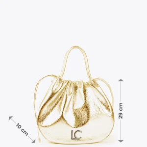 Lola Casademunt Bolsos<Bolso tipo shopper semicircular DORADO