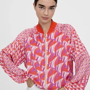 Lola Casademunt Chaquetas Y Gabardinas<Bomber estampada multicolor ROJO-LILA