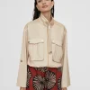 Lola Casademunt Chaquetas Y Gabardinas | Abrigos Y Cazadoras<Bomber monocolor con bolsillos BEIG