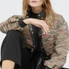 Lola Casademunt Abrigos Y Cazadoras | Chaquetas Y Gabardinas<Bomber tweed NEGRO-NARANJA
