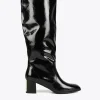 Lola Casademunt Botas Y Botines<Bota caña alta efecto charol NEGRO