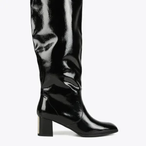 Lola Casademunt Botas Y Botines<Bota caña alta efecto charol NEGRO
