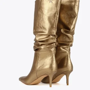 Lola Casademunt Botas Y Botines<Bota caña fruncida DORADO