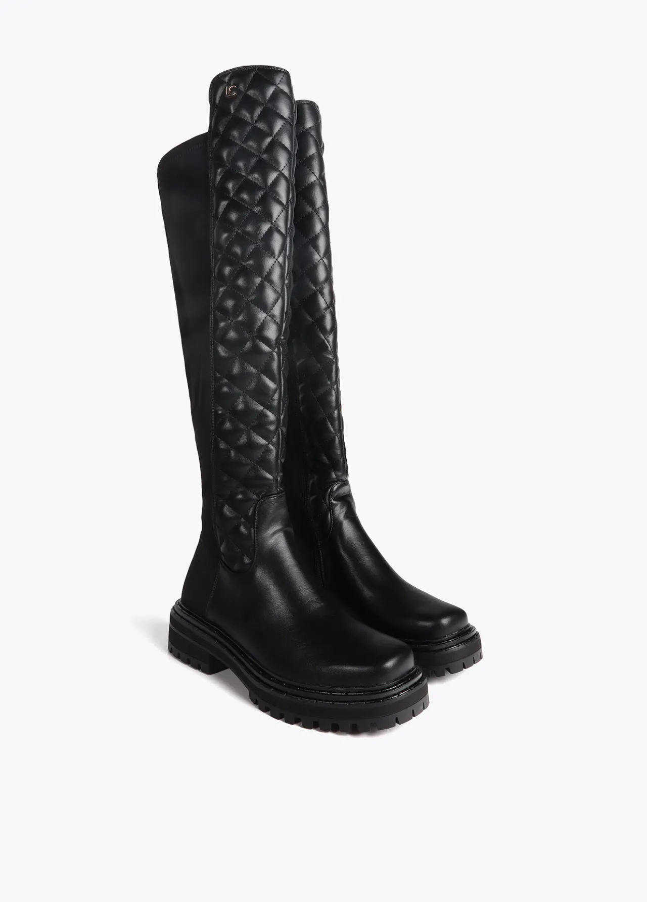 bota_de_caa_alta_acolchada_2.webp Lola Casademunt Botas Y Botines<Bota de caña alta acolchada NEGRO
