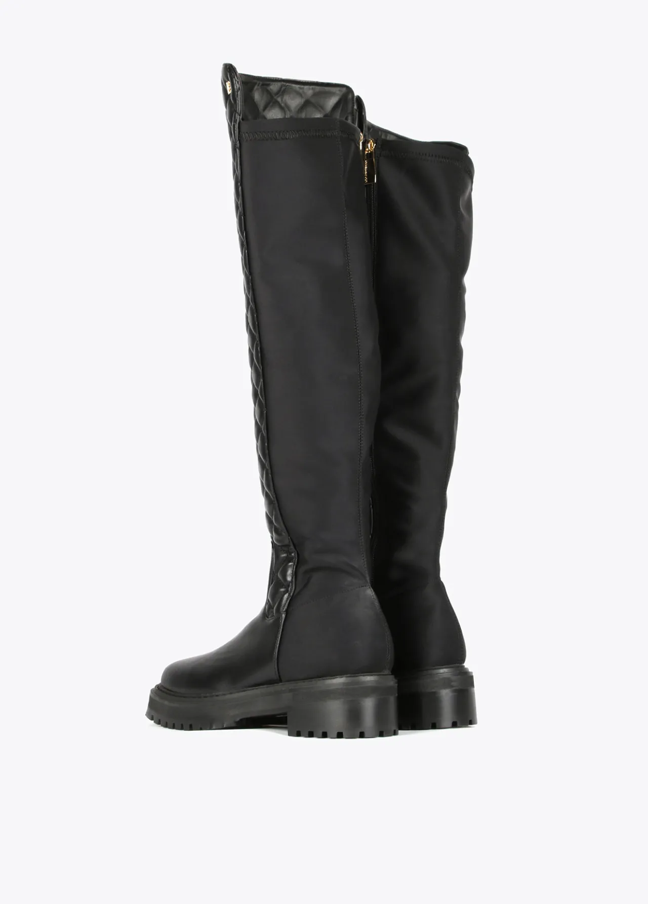 bota_de_caa_alta_acolchada_3.webp Lola Casademunt Botas Y Botines<Bota de caña alta acolchada NEGRO