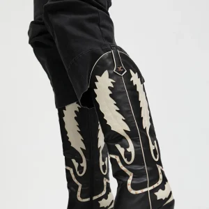 Lola Casademunt Botas Y Botines<Bota estilo cowboy NEGRO-BLANCO
