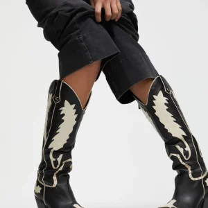 Lola Casademunt Botas Y Botines<Bota estilo cowboy NEGRO-BLANCO