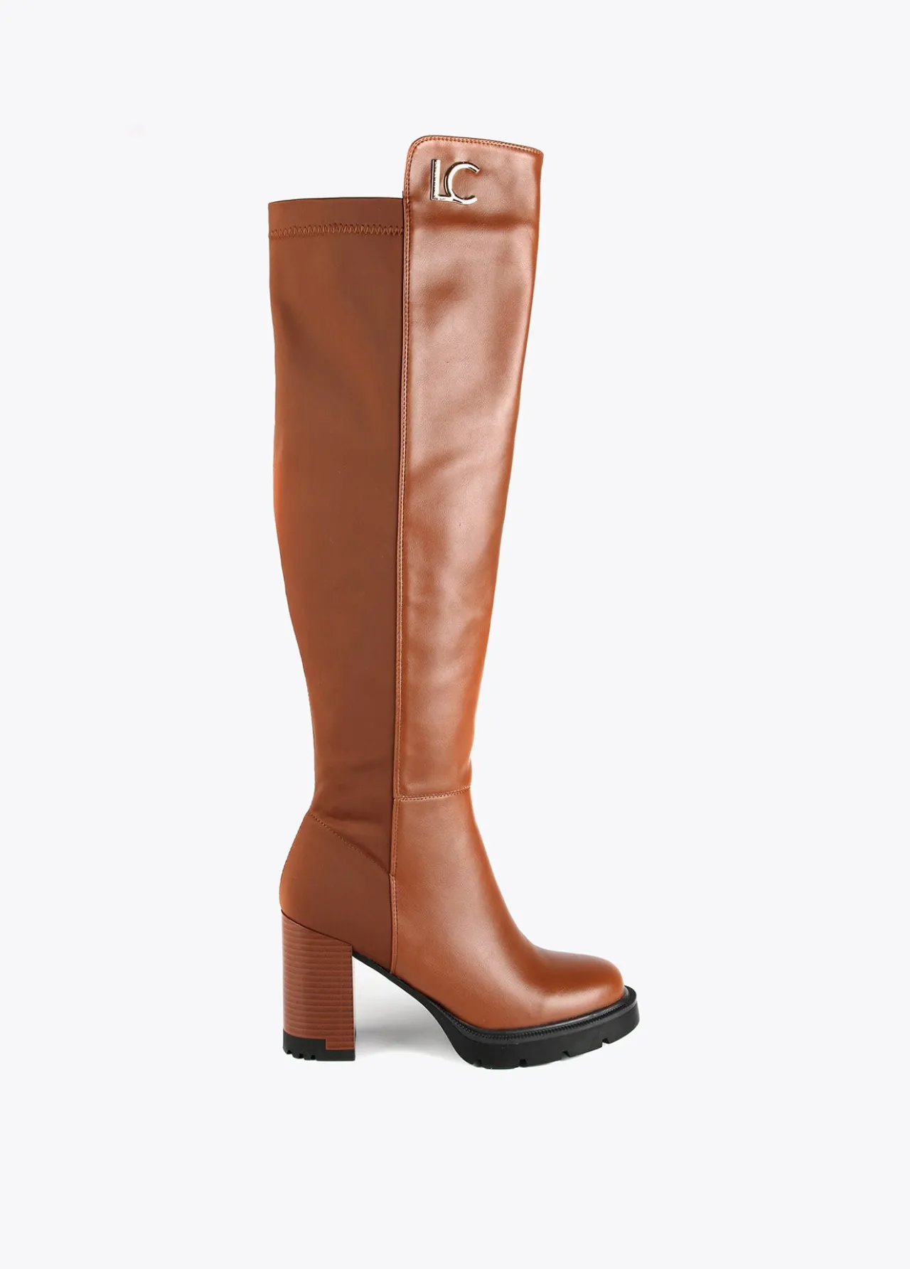 bota_mosquetera_alta_con_tacn__calzado__lola_casademunt_0.webp Lola Casademunt Botas Y Botines<Bota mosquetera alta con tacón | Calzado | Lola Casademunt MARRON