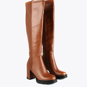 Lola Casademunt Botas Y Botines<Bota mosquetera alta con tacón |  Calzado | Lola Casademunt MARRON