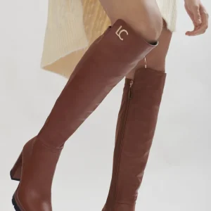 Lola Casademunt Botas Y Botines<Bota mosquetera alta con tacón | Calzado | Lola Casademunt MARRON