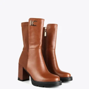 Lola Casademunt Botas Y Botines<Botin media caña dos tejidos |  Calzado | Lola Casademunt MARRON