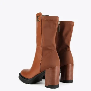 Lola Casademunt Botas Y Botines<Botin media caña dos tejidos | Calzado | Lola Casademunt MARRON