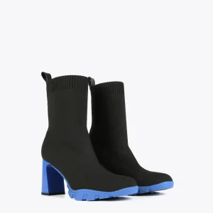 Lola Casademunt Botas Y Botines<Botín calcetín con suela track NEGRO-AZUL