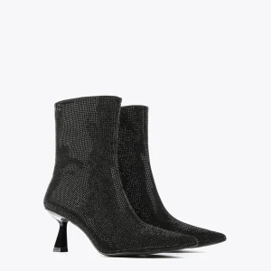 Lola Casademunt Botas Y Botines<Botín efecto brillo NEGRO
