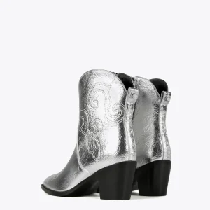 Lola Casademunt Botas Y Botines<Botín estilo cowboy PLATEADO