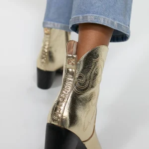 Lola Casademunt Botas Y Botines<Botín estilo cowboy PLATEADO