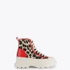 Lola Casademunt Animal Print | Botas Y Botines<Botín plataforma estampado leopardo |  Calzado | Lola Casademunt ROJO
