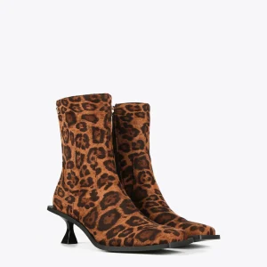 Lola Casademunt Animal Print | Botas Y Botines<Botín tejido animal print MARRON-NEGRO
