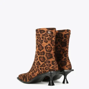 Lola Casademunt Animal Print | Botas Y Botines<Botín tejido animal print MARRON-NEGRO