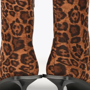 Lola Casademunt Animal Print | Botas Y Botines<Botín tejido animal print MARRON-NEGRO