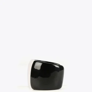 Lola Casademunt Bisuteria<Brazalete rígido blanco y negro BLANCO-NEGRO