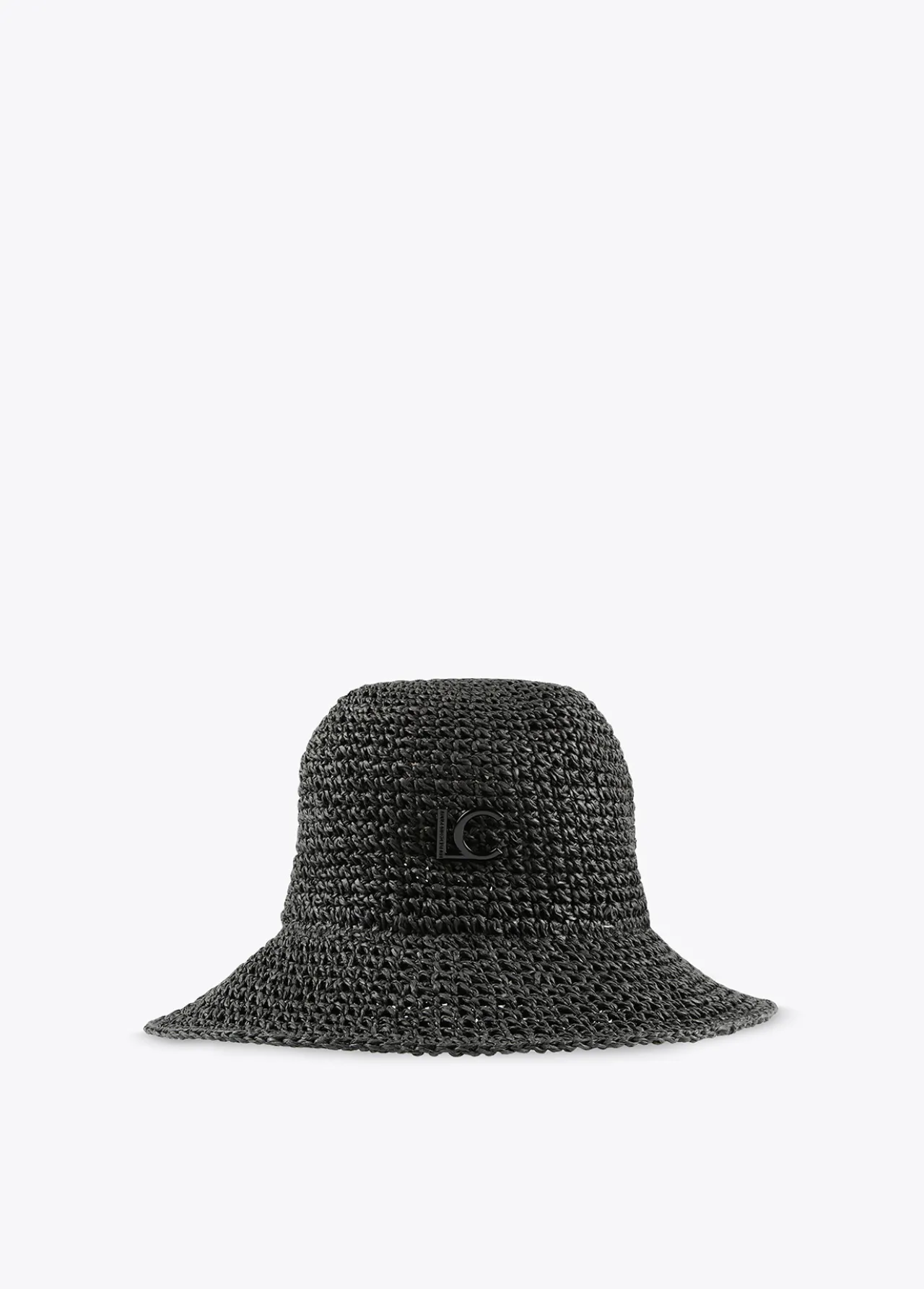 bucket_efecto_rfia_y_crochet_0.webp Lola Casademunt Accesorios | Baño<Bucket efecto ráfia y crochet NEGRO