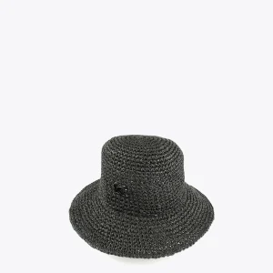 Lola Casademunt Accesorios | Baño<Bucket efecto ráfia y crochet NEGRO