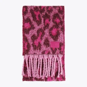 Lola Casademunt Animal Print | Otros Complementos<Bufanda animal print y flecos ROJO-ROSA