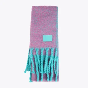 Lola Casademunt Bufandas Y Pañuelos<Bufanda bicolor con flecos LILA-VERDE