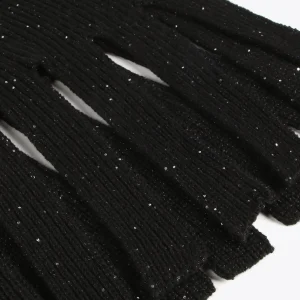 Lola Casademunt Gorros Sombreros Y Guantes<Bufanda con mini lentejuelas NEGRO