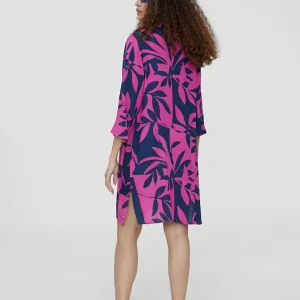 Lola Casademunt Baño<Caftan corto estampado ROJO-ROSA