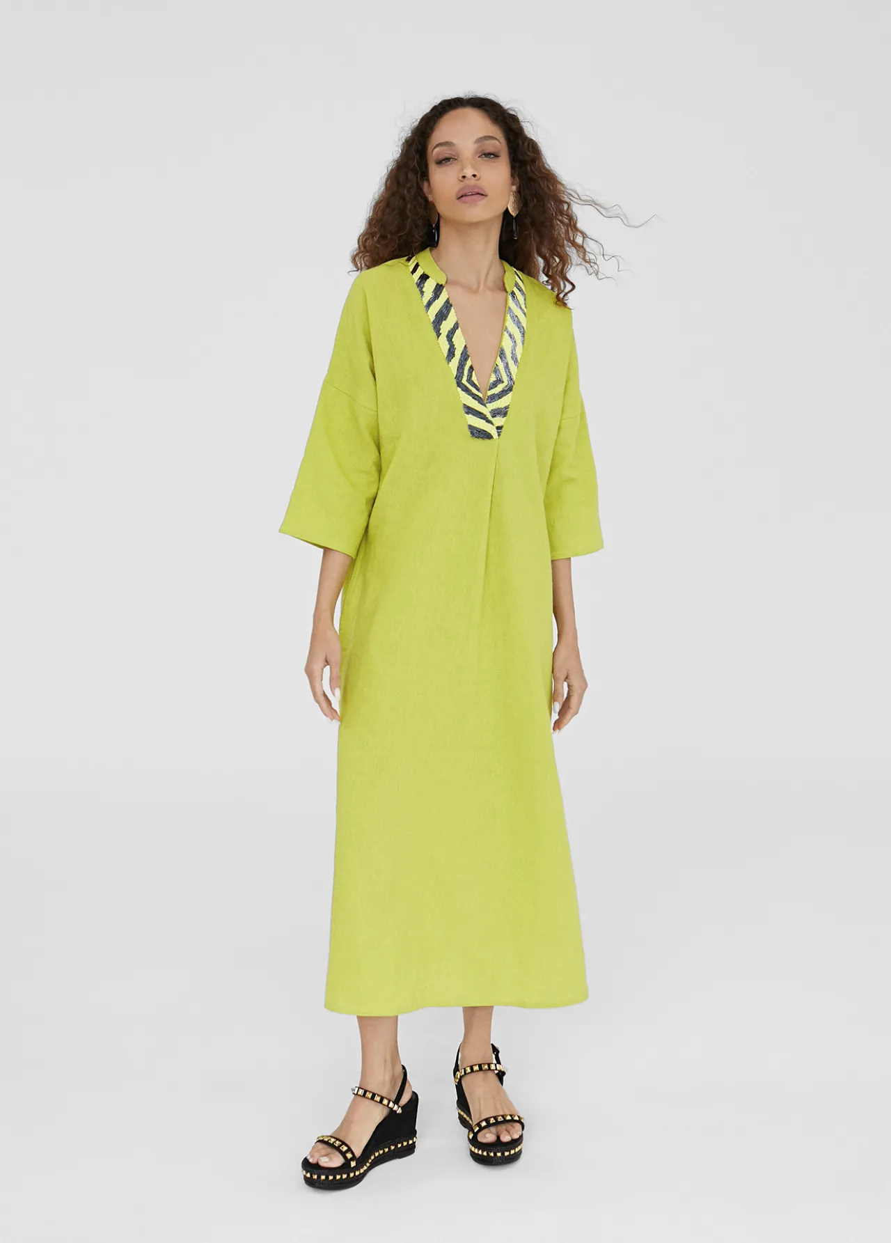 caftan_midi_media_manga_0.webp Lola Casademunt Baño<Caftan midi media manga NAVY