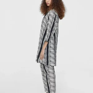 Lola Casademunt Camisas Y Blusas | Baño<Caftán camisero estampado étnico NEGRO-BLANCO